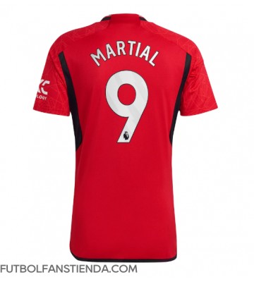 Manchester United Anthony Martial #9 Primera Equipación 2023-24 Manga Corta